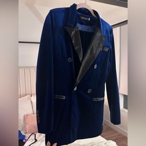 Blue velvet suite set